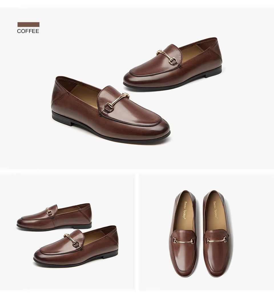 Genuine Leather Classic Loafers for Women